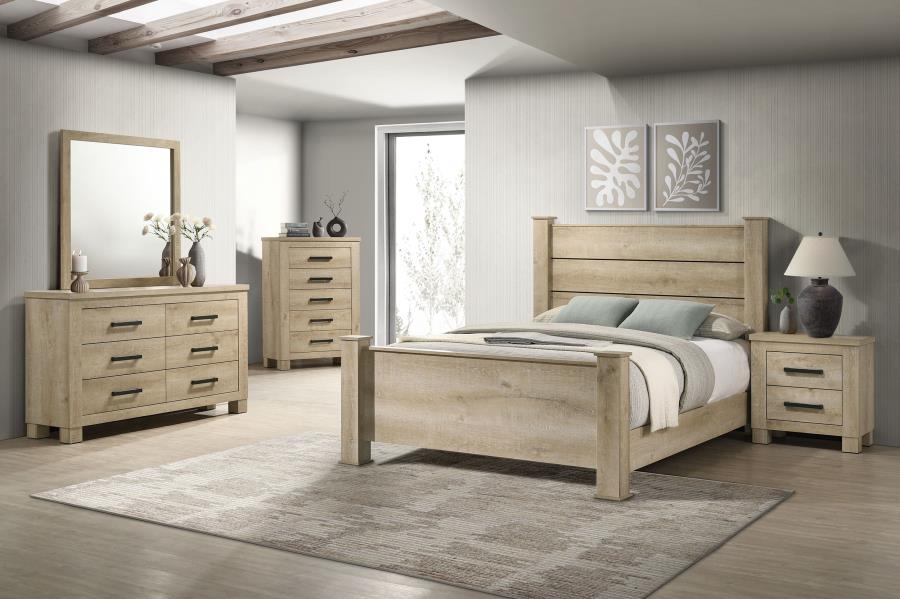 Modal Additional Images for Oakglen 6-drawer Bedroom Dresser and Mirror Weathered Oak
