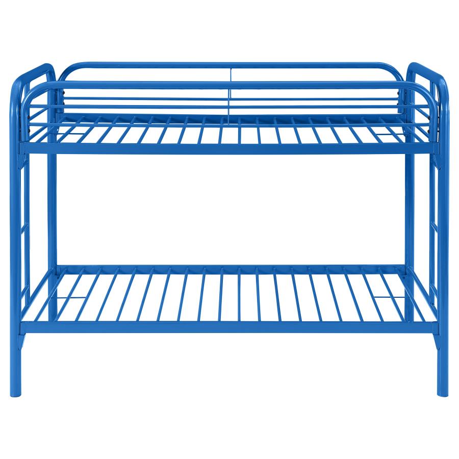 (image for) Morgan Metal Twin Over Twin Bunk Bed Blue