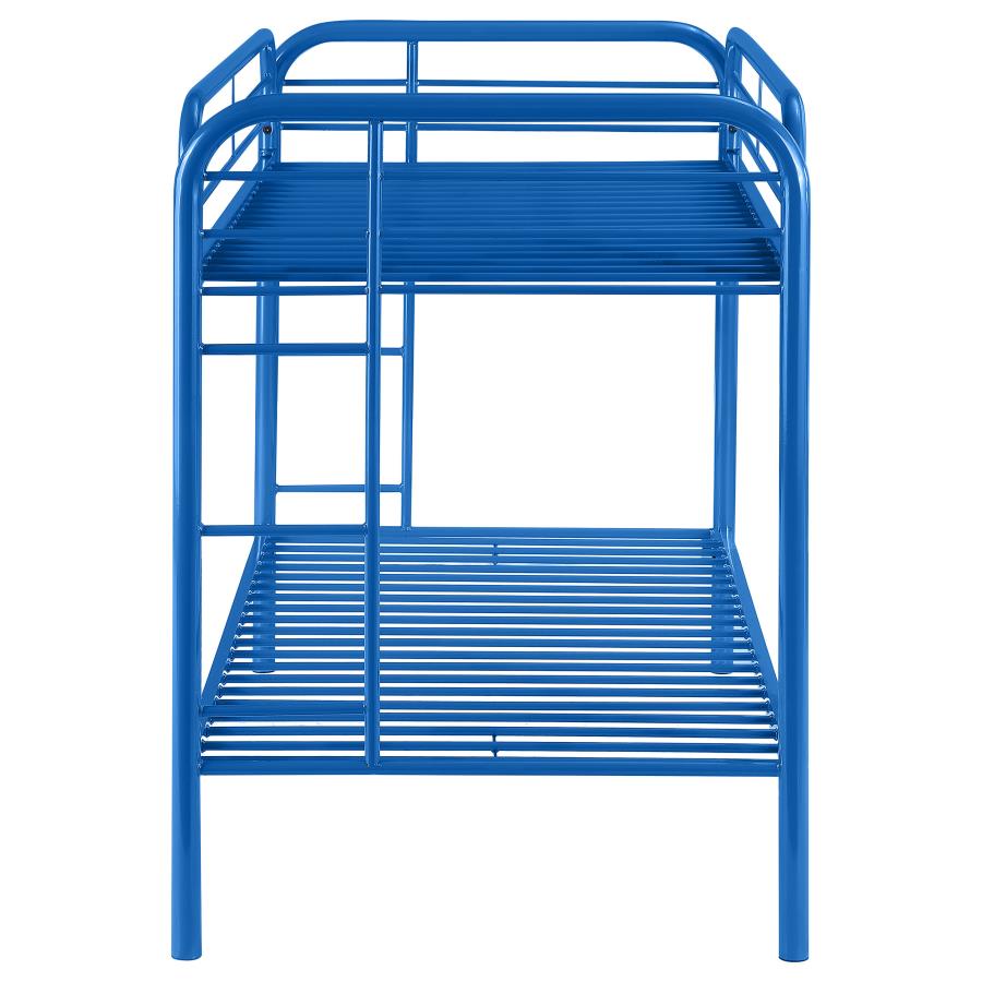 (image for) Morgan Metal Twin Over Twin Bunk Bed Blue