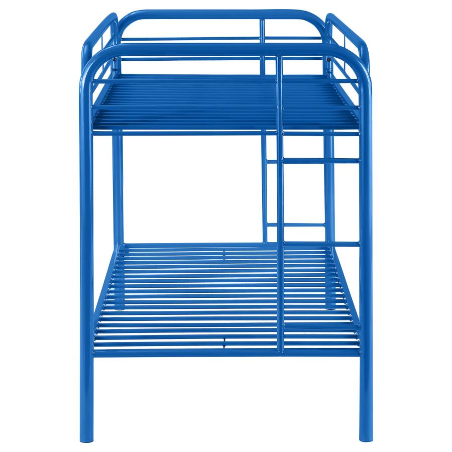 (image for) Morgan Metal Twin Over Twin Bunk Bed Blue