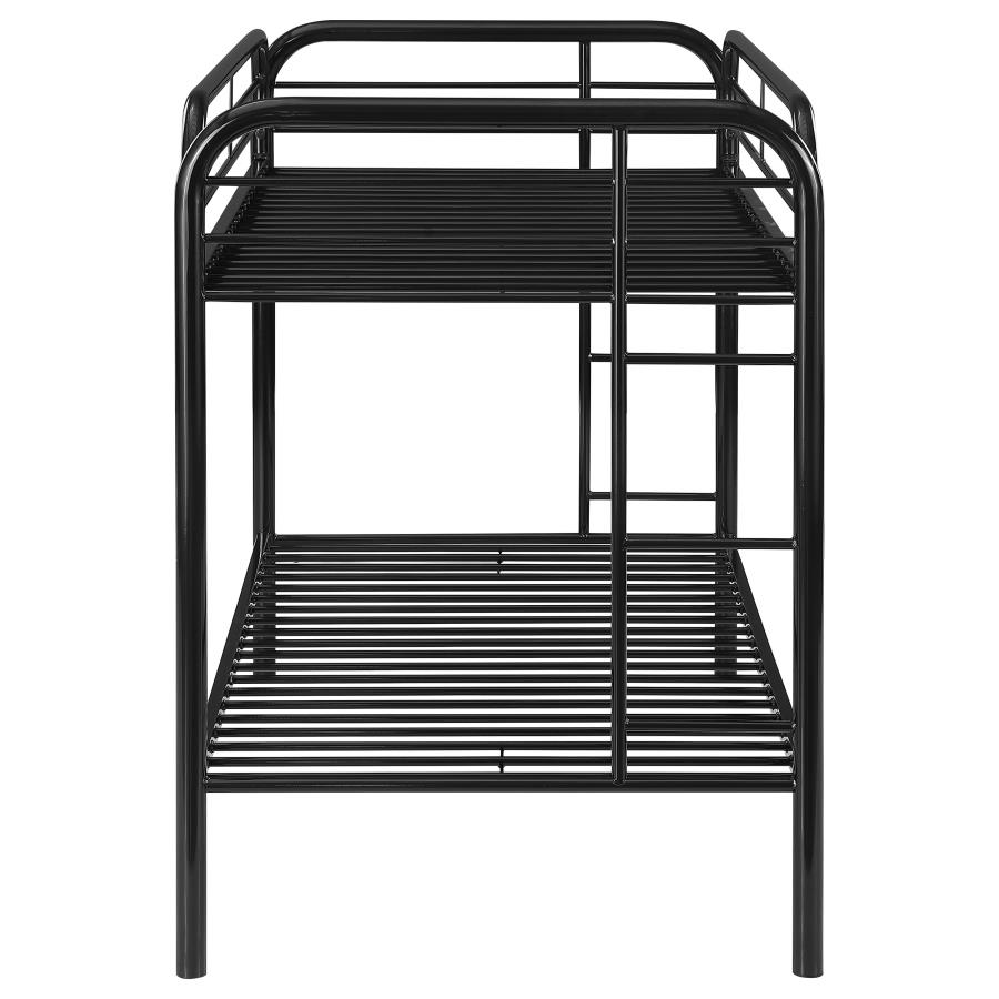 (image for) Morgan Metal Twin Over Twin Bunk Bed Black