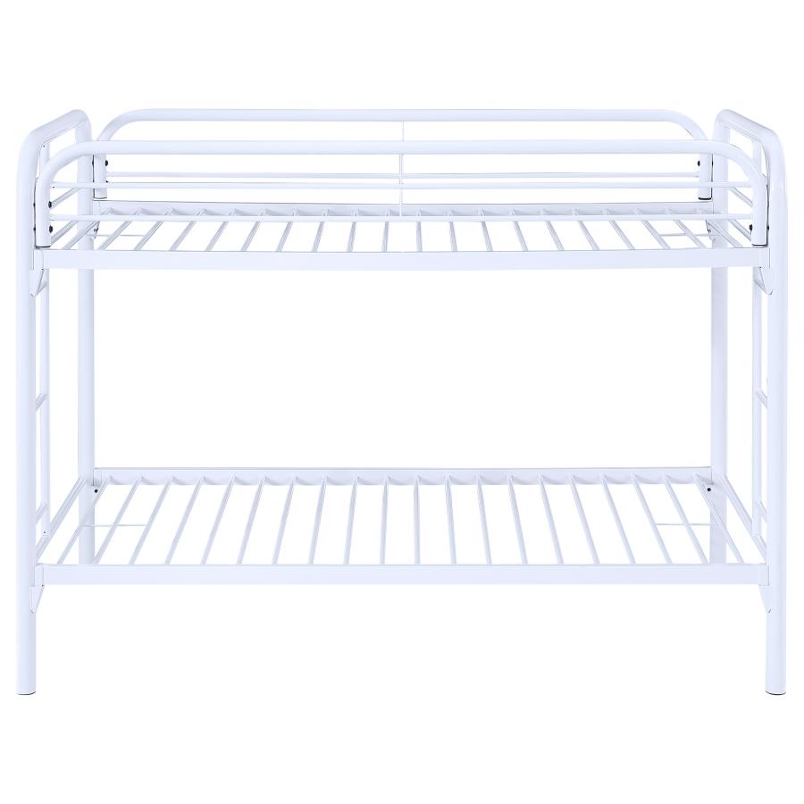 (image for) Morgan Metal Twin Over Twin Bunk Bed White