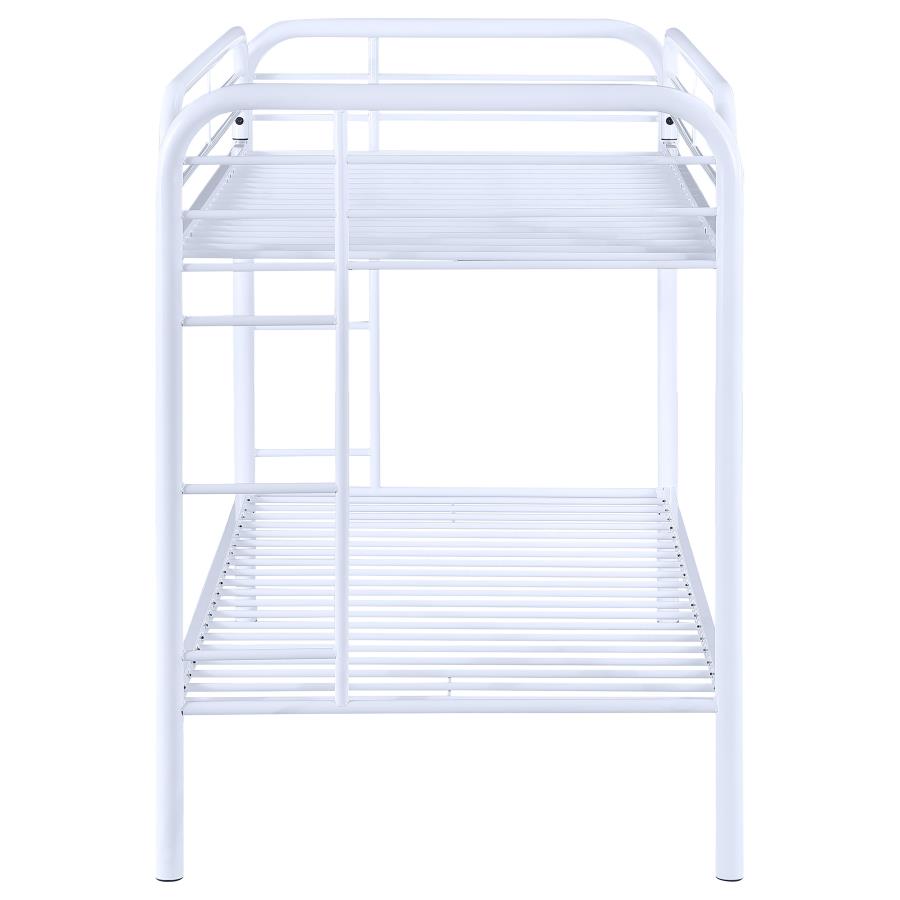 (image for) Morgan Metal Twin Over Twin Bunk Bed White