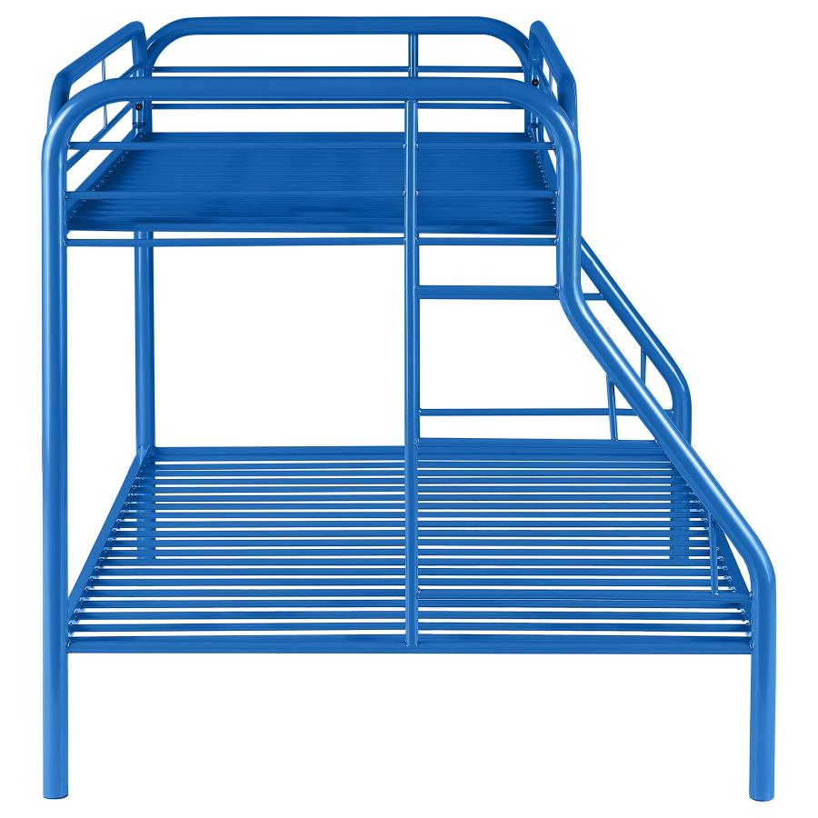 (image for) Morgan Metal Twin Over Full Bunk Bed Blue