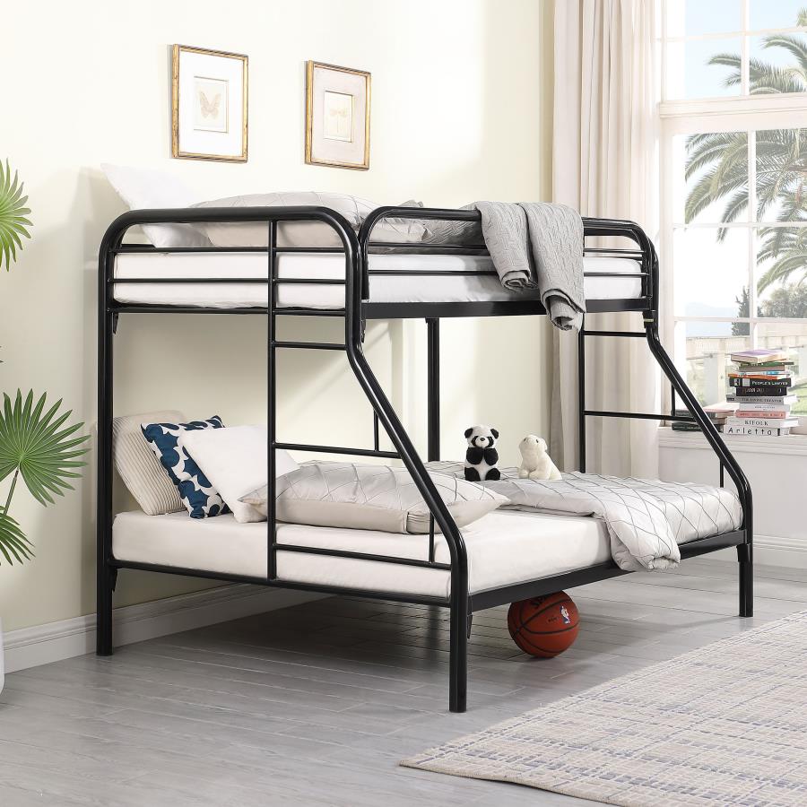 (image for) Morgan Metal Twin Over Full Bunk Bed Black