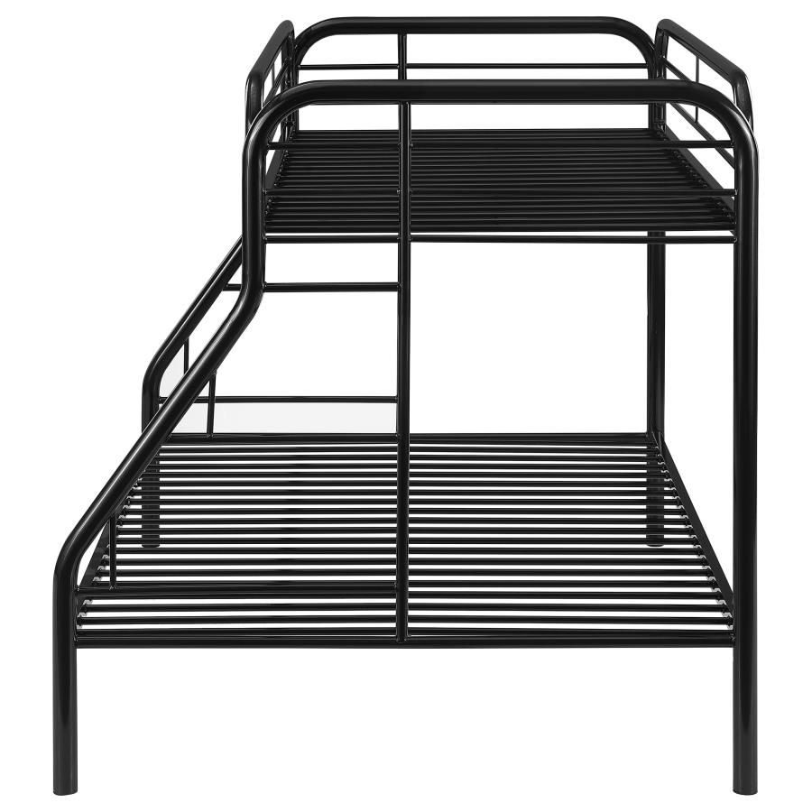 (image for) Morgan Metal Twin Over Full Bunk Bed Black