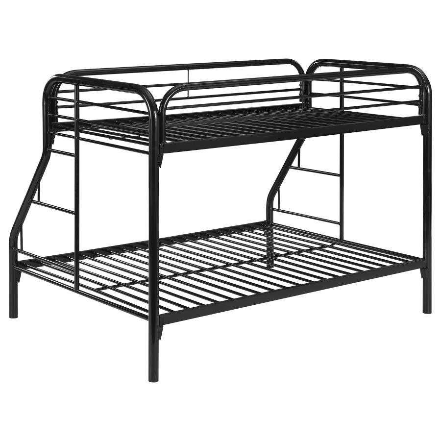 (image for) Morgan Metal Twin Over Full Bunk Bed Black