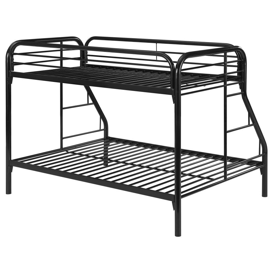 (image for) Morgan Metal Twin Over Full Bunk Bed Black