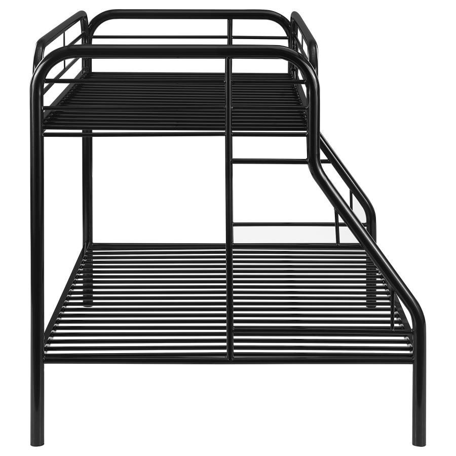 (image for) Morgan Metal Twin Over Full Bunk Bed Black