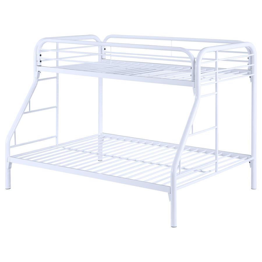 (image for) Morgan Metal Twin Over Full Bunk Bed White