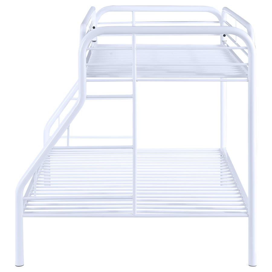 (image for) Morgan Metal Twin Over Full Bunk Bed White