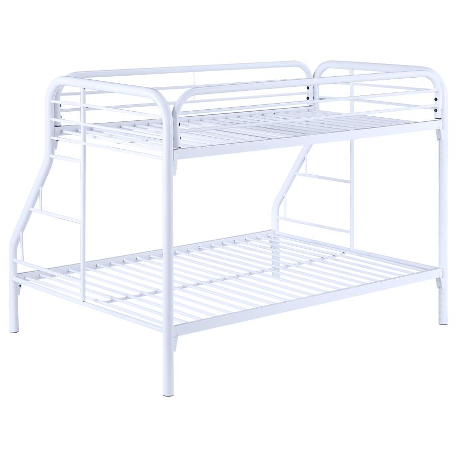 (image for) Morgan Metal Twin Over Full Bunk Bed White