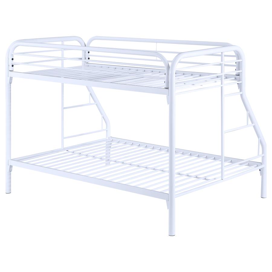 (image for) Morgan Metal Twin Over Full Bunk Bed White