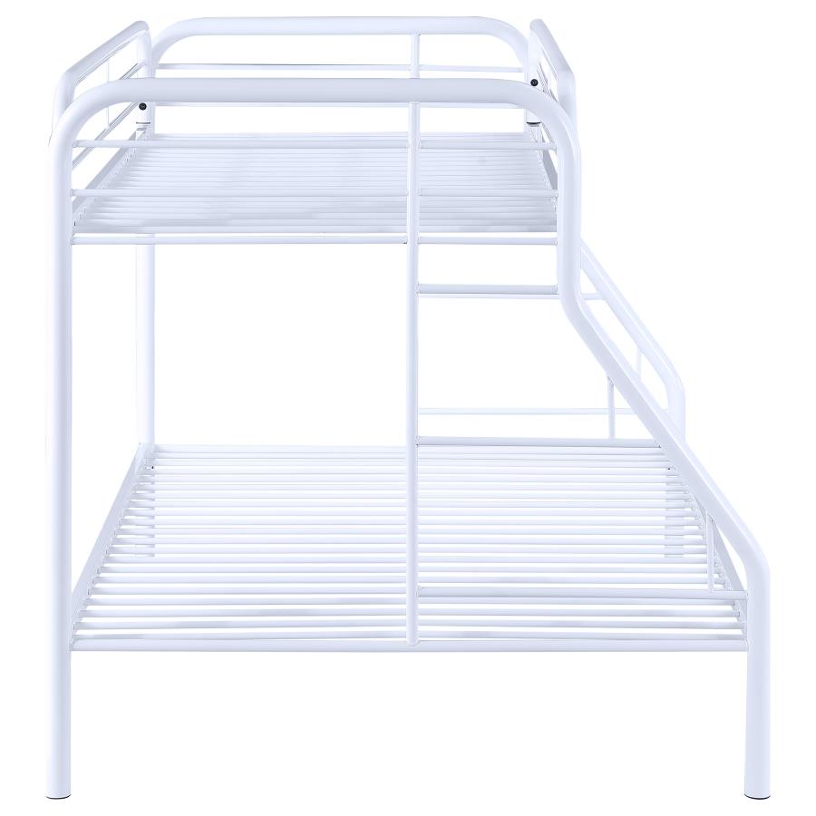 (image for) Morgan Metal Twin Over Full Bunk Bed White