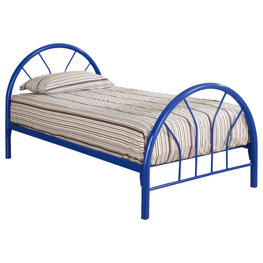 (image for) Marjorie Metal Twin Open Frame Bed Blue