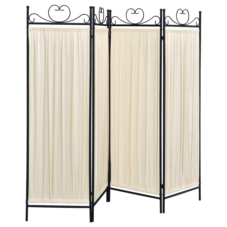 (image for) Dove 4-Panel Room Divider Folding Shoji Screen Beige