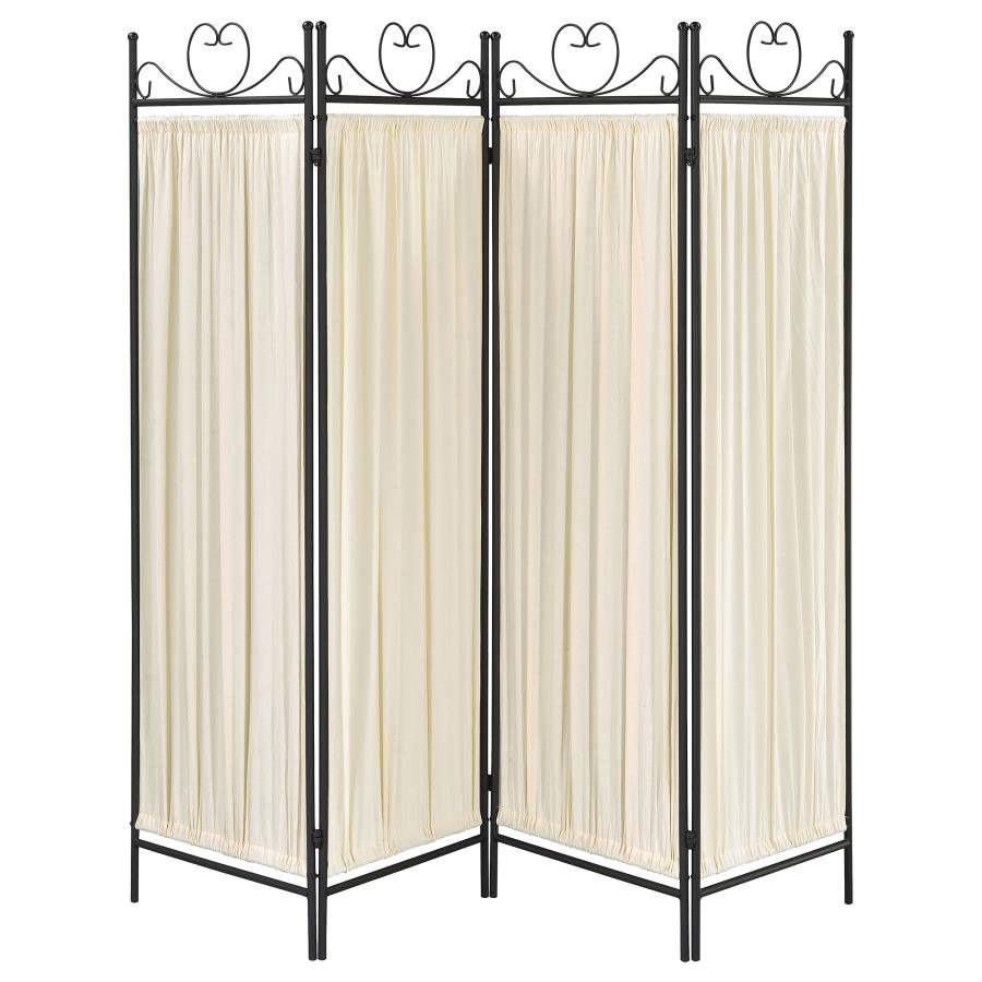 (image for) Dove 4-Panel Room Divider Folding Shoji Screen Beige