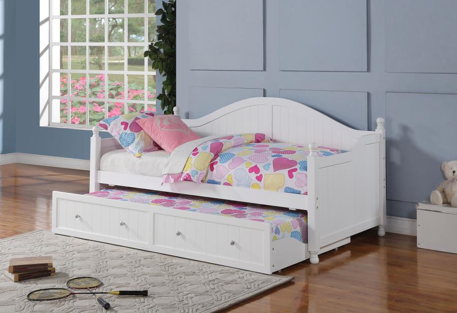 (image for) Julie Ann Wood Twin Daybed with Trundle White