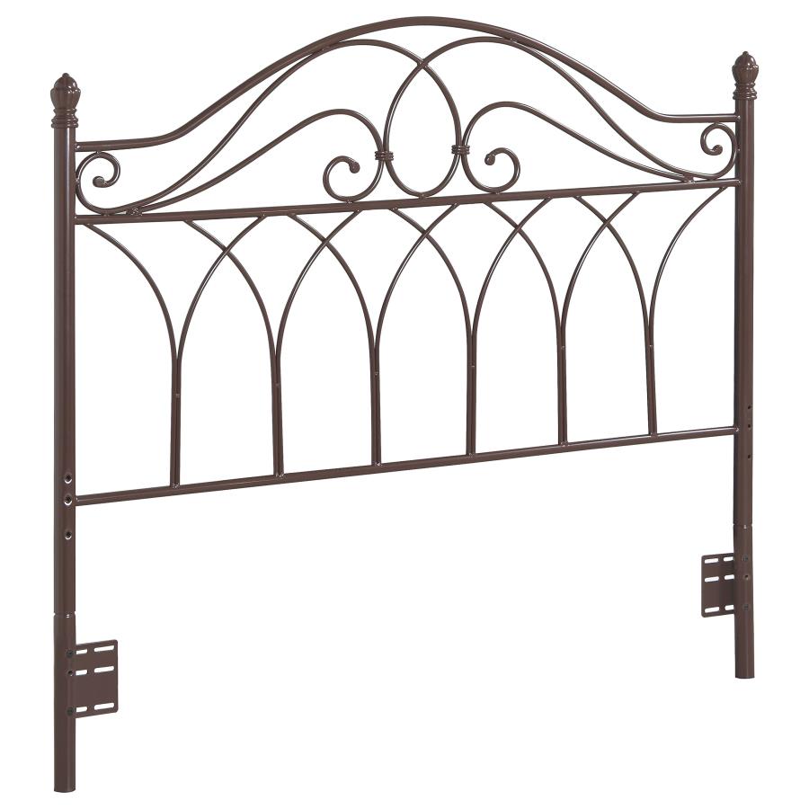 (image for) Zola Metal Queen or Full Open Frame Headboard Brown