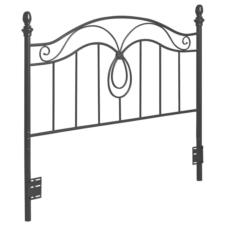 (image for) Evan Metal Queen or Full Open Frame Headboard Dark Grey