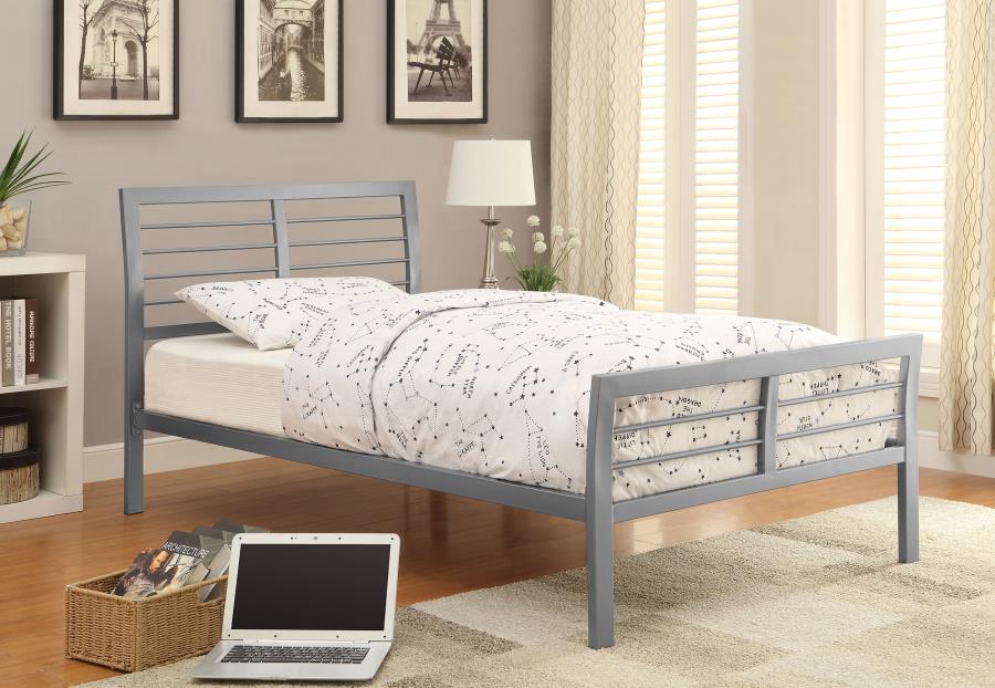 (image for) Cooper Metal Full Open Frame Bed Silver