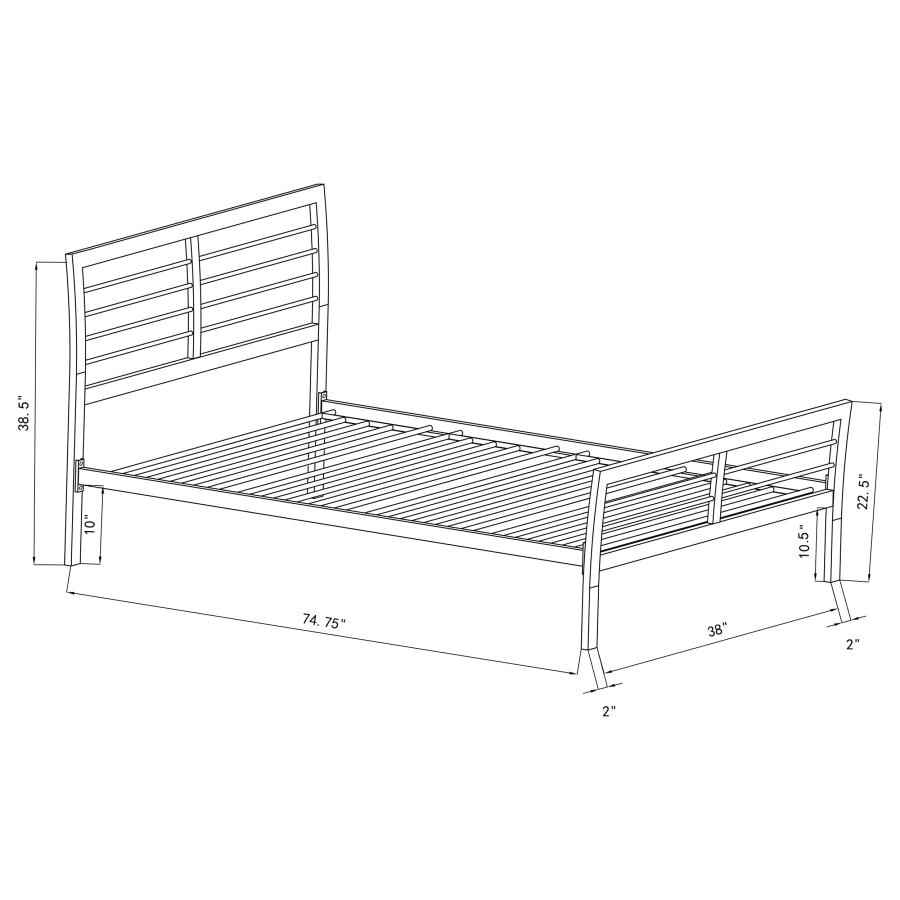 (image for) Cooper Metal Twin Open Frame Bed Silver