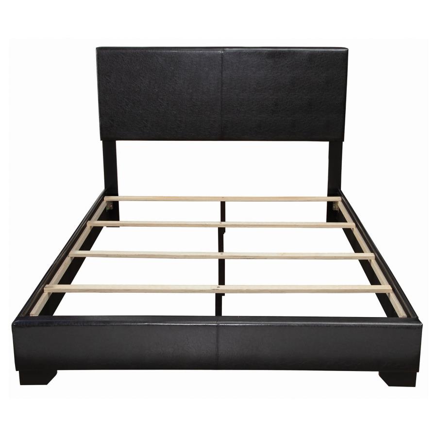 (image for) Conner Upholstered Queen Panel Bed Black