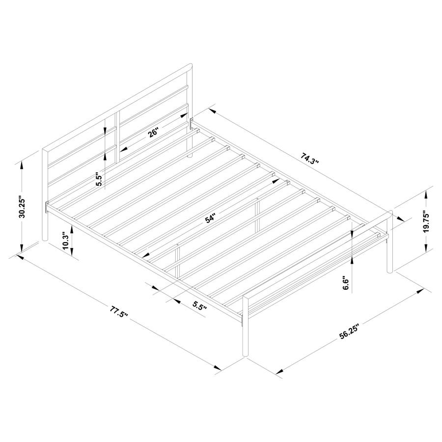 (image for) Fisher Metal Full Open Frame Bed Gunmetal