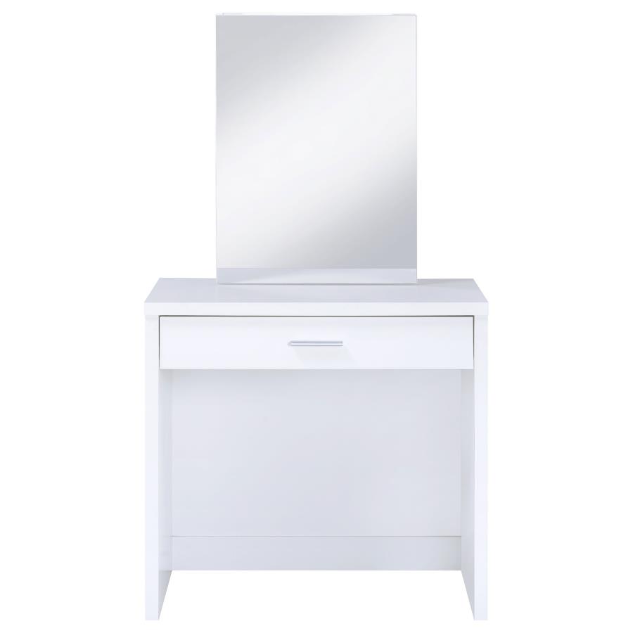 (image for) Harvey Vanity Set with Lift-Top Stool White