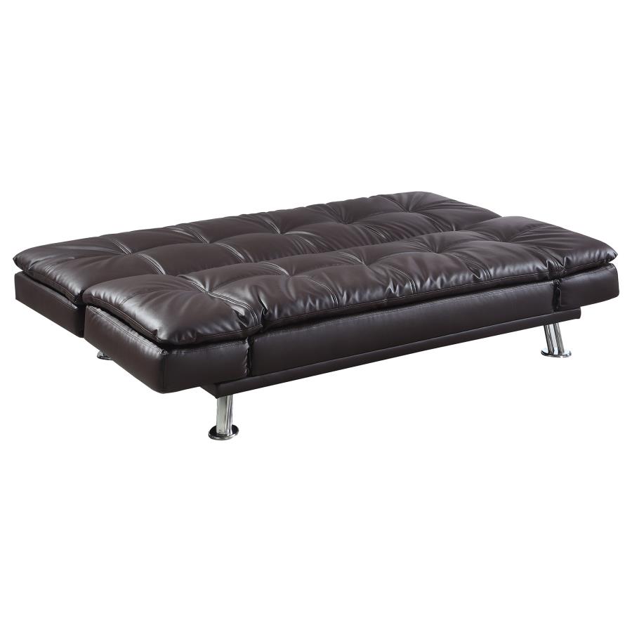 (image for) Dilleston Tufted Back Upholstered Sofa Bed Brown