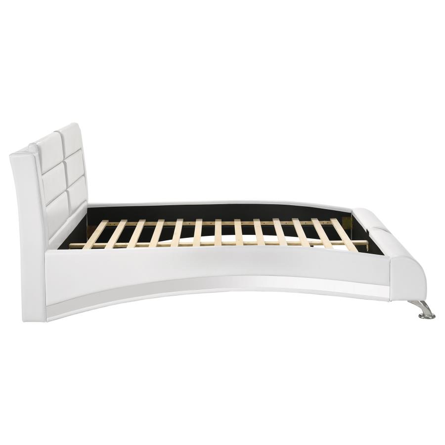 (image for) Jeremaine Upholstered Eastern King Sleigh Bed White