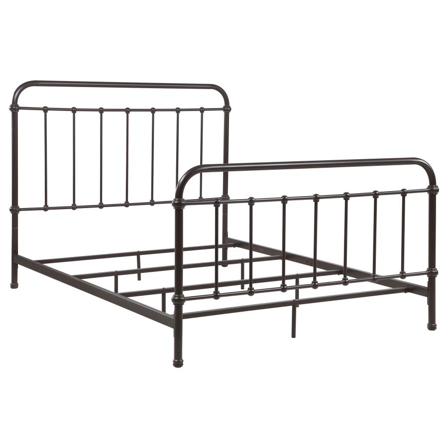 (image for) Livingston Metal California King Open Frame Bed Dark Bronze - Click Image to Close