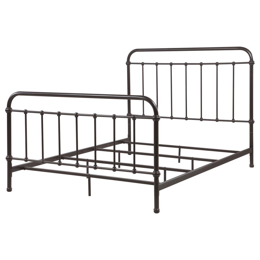 (image for) Livingston Metal California King Open Frame Bed Dark Bronze