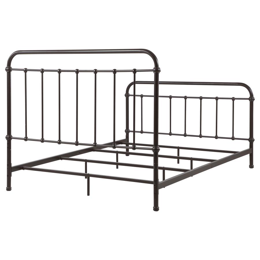 (image for) Livingston Metal California King Open Frame Bed Dark Bronze