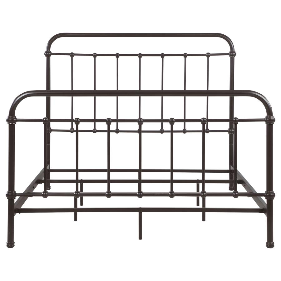 (image for) Livingston Metal Queen Open Frame Bed Dark Bronze