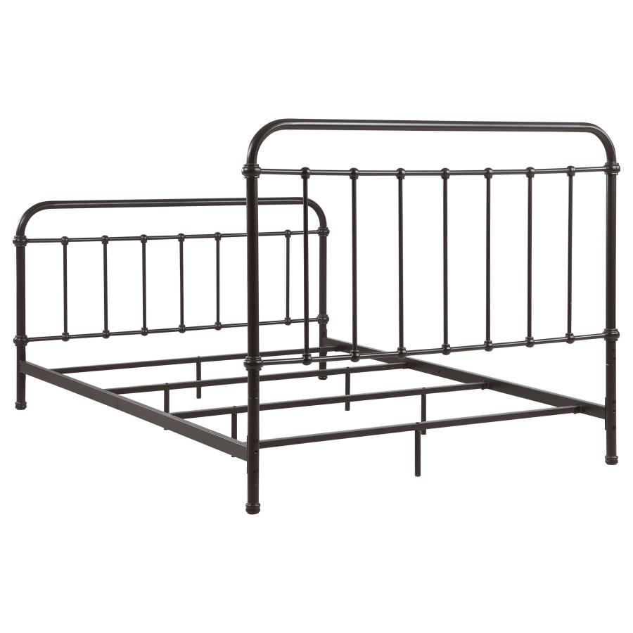 (image for) Livingston Metal Queen Open Frame Bed Dark Bronze