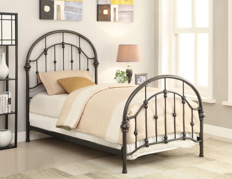 (image for) Rowan Metal Full Open Frame Bed Dark Bronze