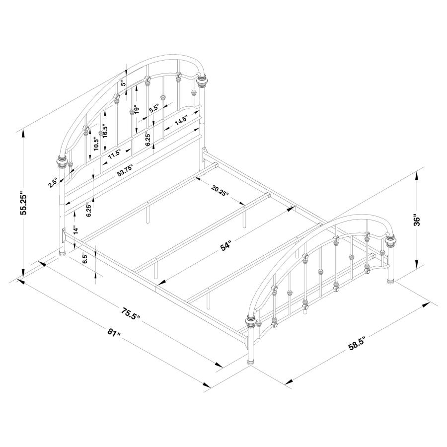 (image for) Rowan Metal Full Open Frame Bed Dark Bronze