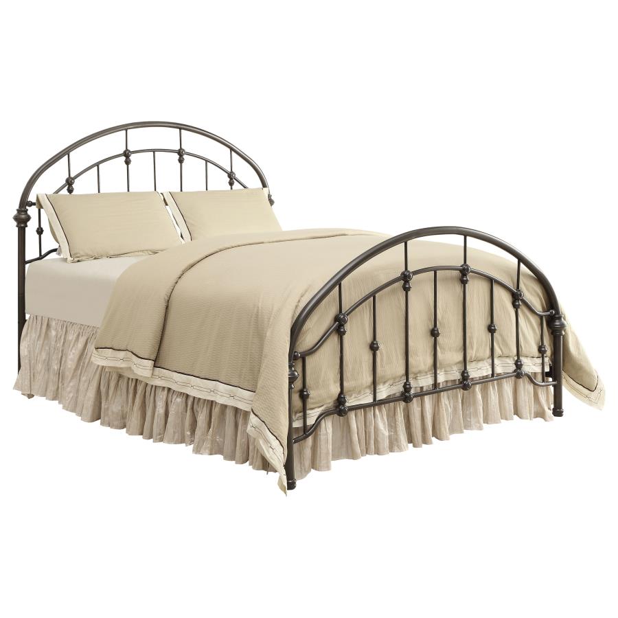 (image for) Rowan Metal Eastern King Open Frame Bed Dark Bronze - Click Image to Close