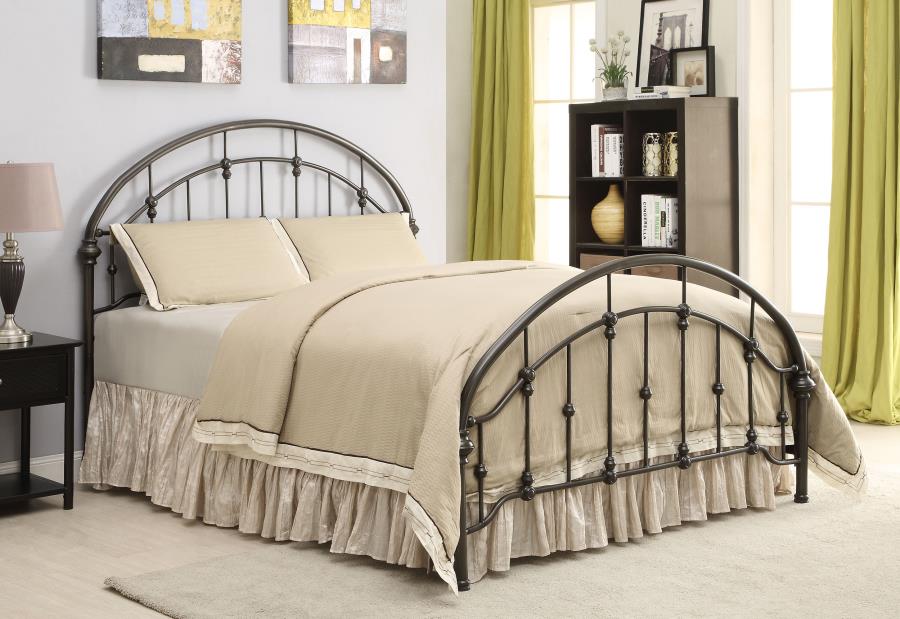 (image for) Rowan Metal Eastern King Open Frame Bed Dark Bronze