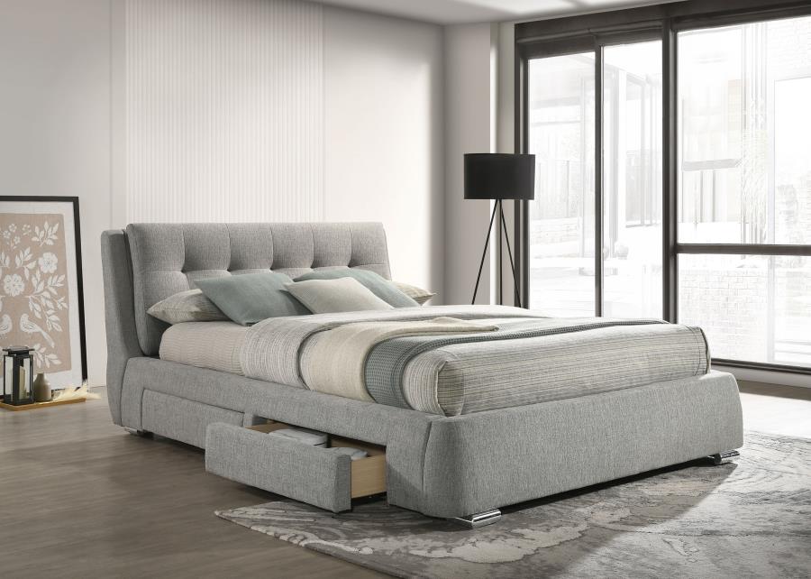 (image for) Fenbrook Upholstered California King Storage Panel Bed Grey