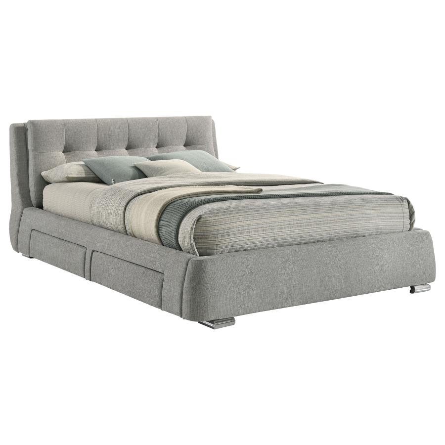 (image for) Fenbrook Upholstered California King Storage Panel Bed Grey