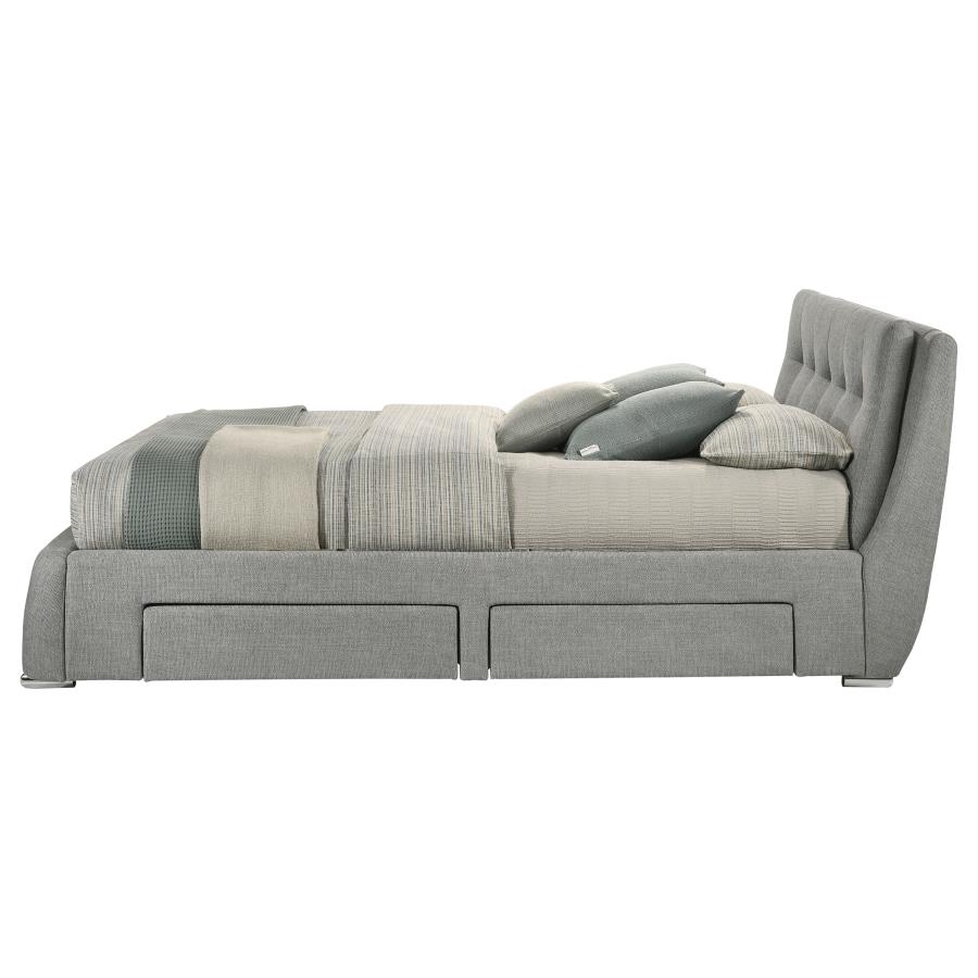 (image for) Fenbrook Upholstered California King Storage Panel Bed Grey