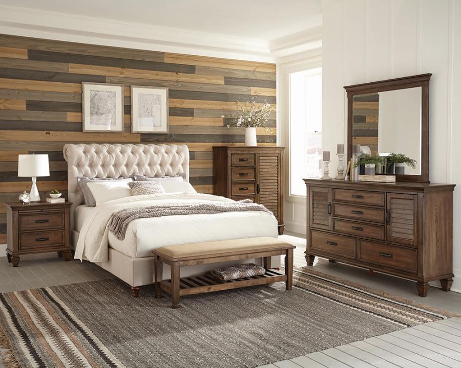 (image for) Devon 4-piece Full Bedroom Set Burnished Oak