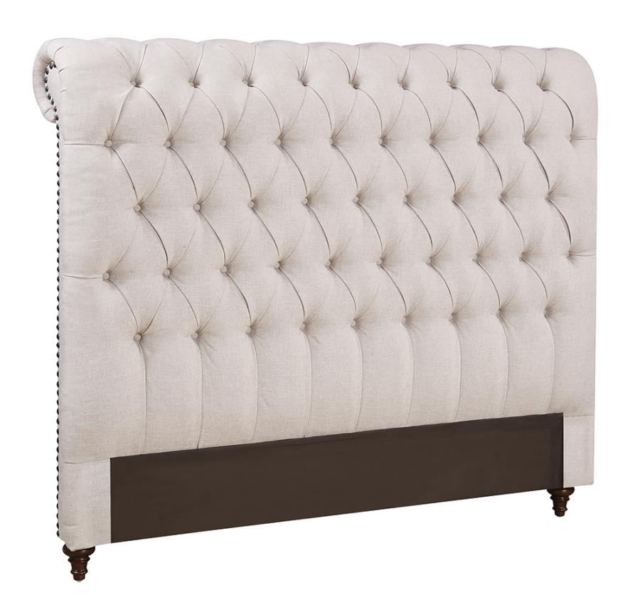 (image for) Devon Upholstered Full Panel Headboard Beige