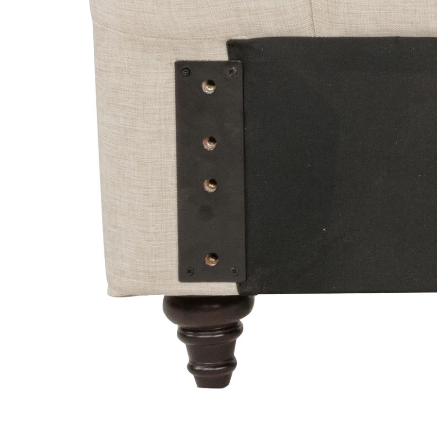 Devon 57-inch Upholstered California King Headboard Beige