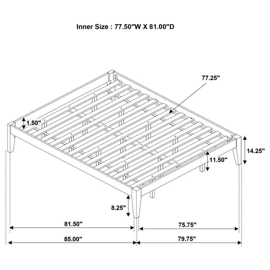 (image for) Hounslow Eastern King Universal Platform Bed Cappuccino