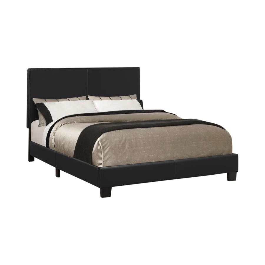 (image for) Mauve Upholstered Full Panel Bed Black