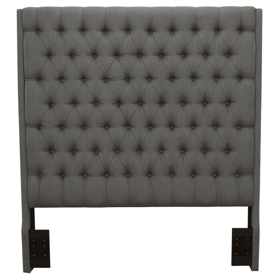 (image for) Camille Upholstered California King Panel Headboard Grey