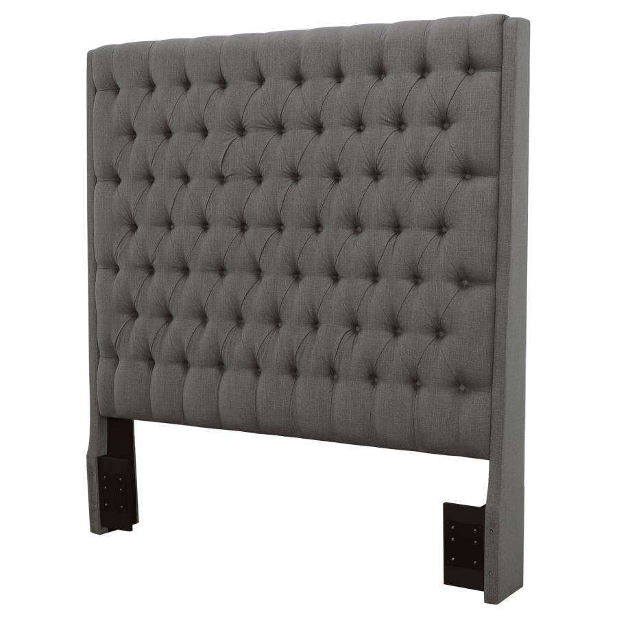 (image for) Camille Upholstered California King Panel Headboard Grey